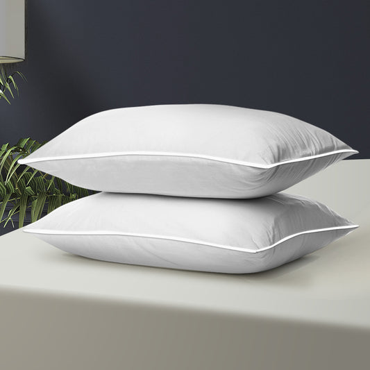 Set of 2 Pillows Inserts Cushion Soft Goose Feather