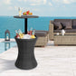 Chantria Cooler Ice Bucket Table Bar Outdoor Setting Furniture Patio Pool Storage Box - Black