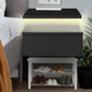 Set of 2 Digby LED Bedside Tables LED Side Table Storage Floating Nightstand X2 - Black