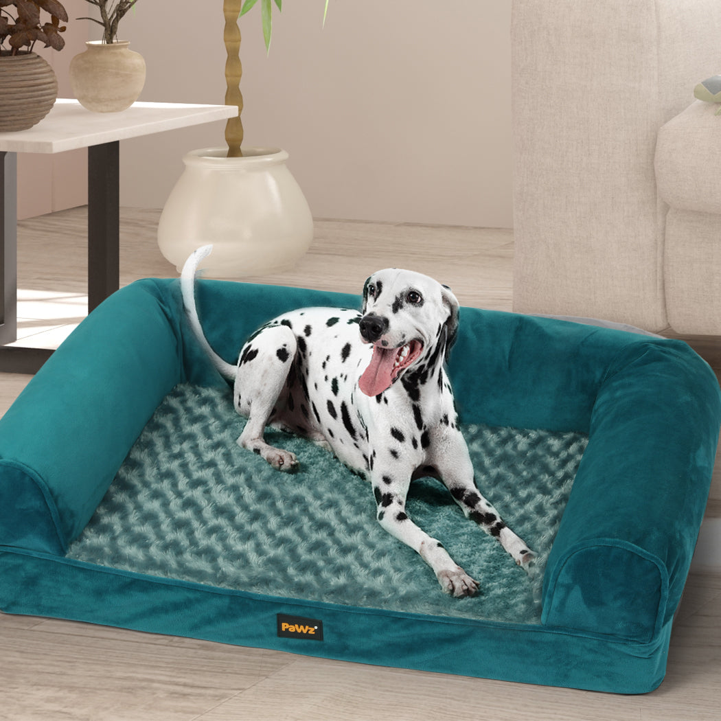 LARGE Dog Beds Pet Sofa Bedding Soft Warm - Blue