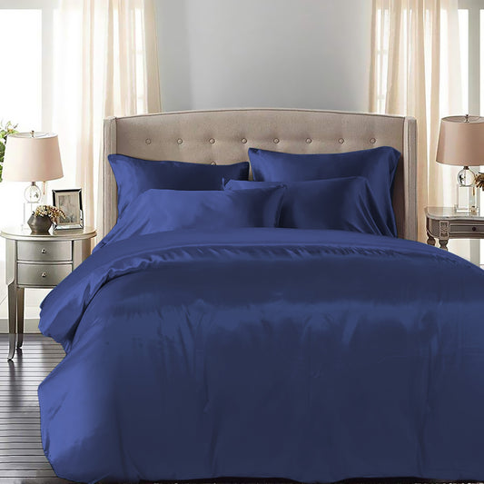 SUPER KING 3-Piece Quilt Cover Set Bedspread Pillowcases - Blue