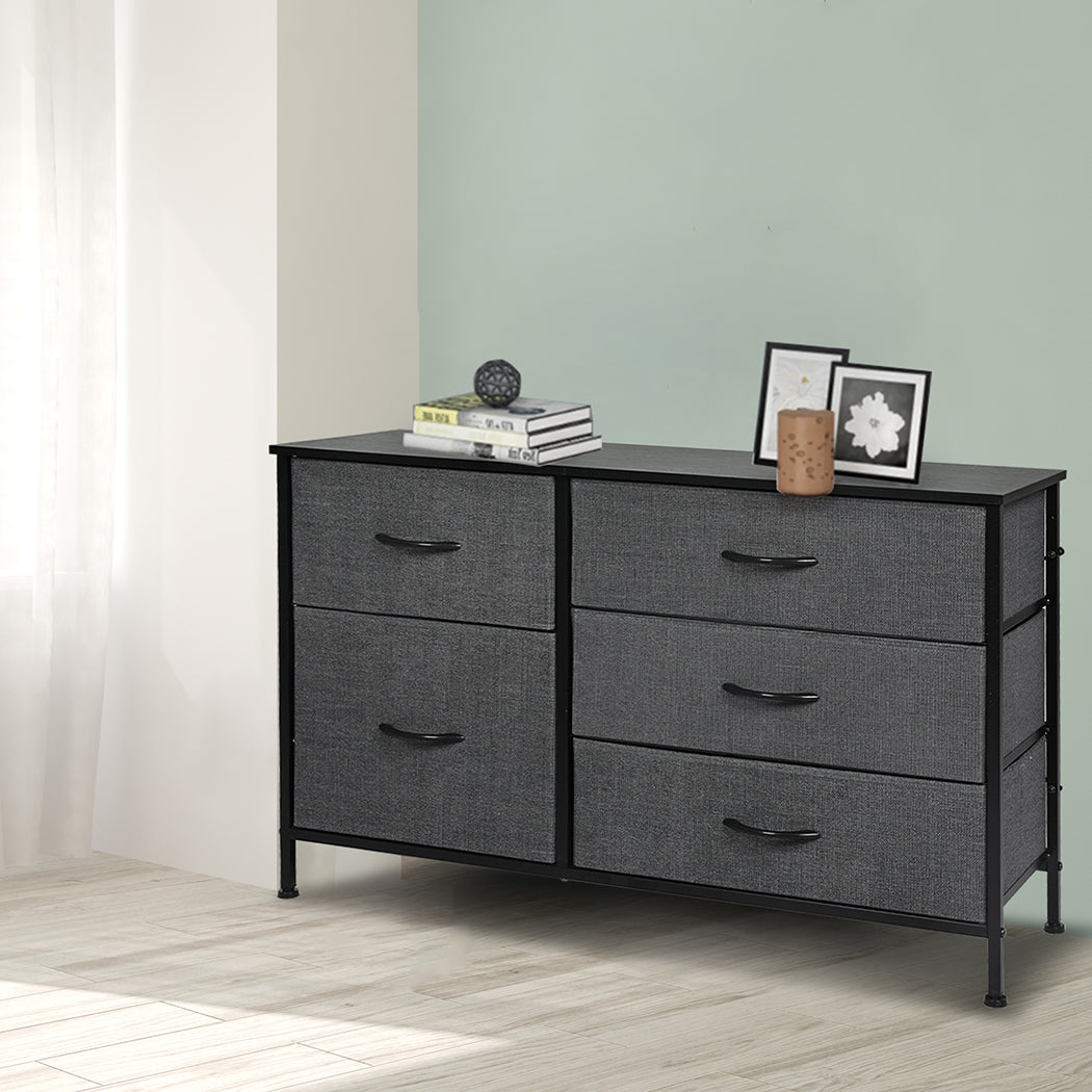 Levede Storage Cabinet Tower Chest Dark Grey