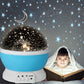 LED Night Star Sky Projector Light Lamp Rotating Starry Baby Room Kids Gift - Blue