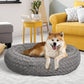 XLarge Dog Beds Calming Warm Soft Plush - Grey