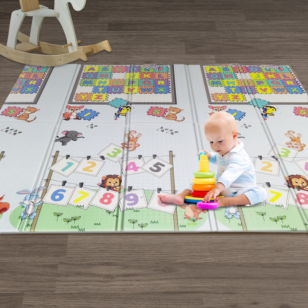 BoPeep Kids Play Mat Baby Crawling Pad Floor Foldable XPE Foam Non-slip Zoo