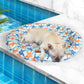 LARGE Dog Beds Pet Cool Gel Mat Bolster - Multicolour