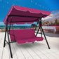 Lorel Swing Chair Garden Canopy Cushion Bench - Red