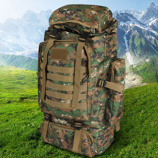 80L Military Tactical Backpack Rucksack Hiking Camping Outdoor Trekking Army Bag