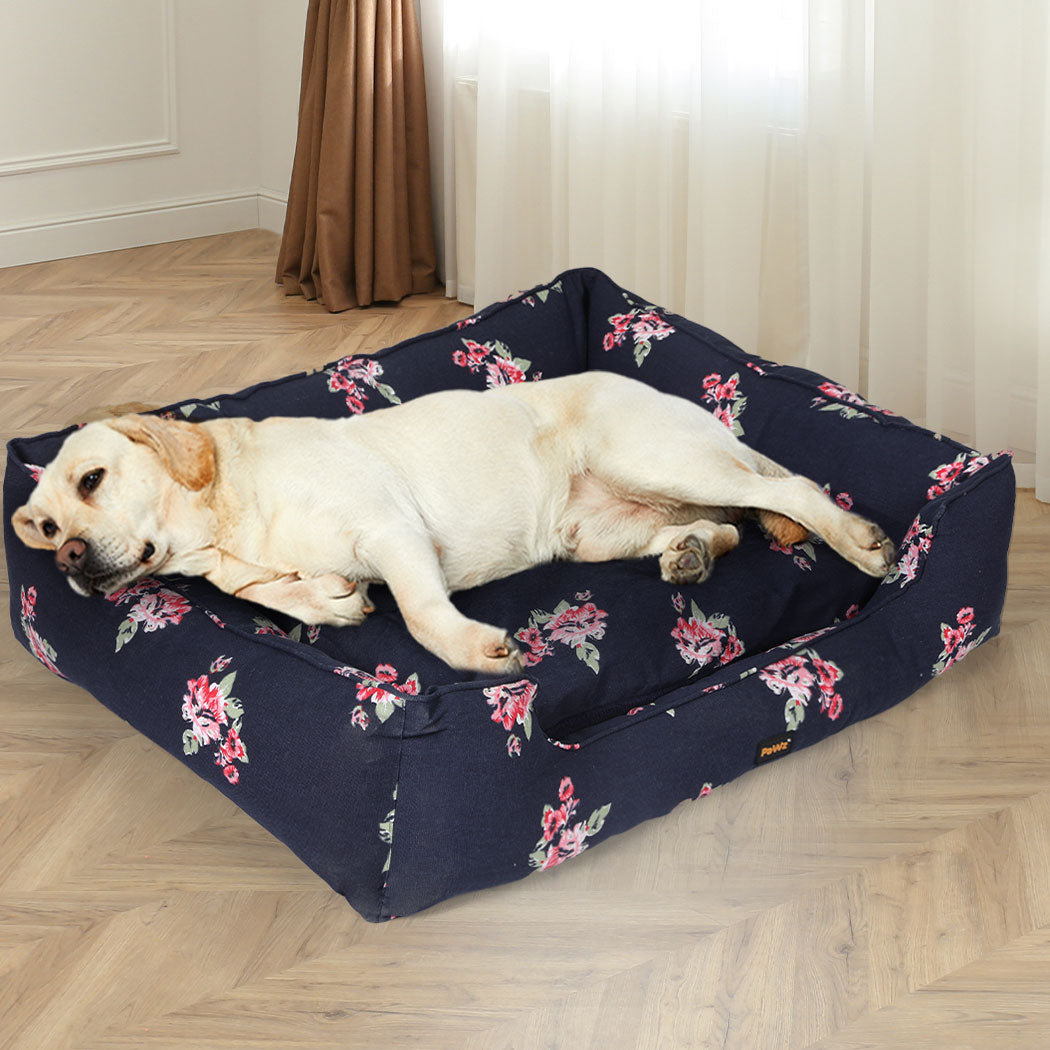 XXLarge Dog Beds Calming Pet Washable - Navy