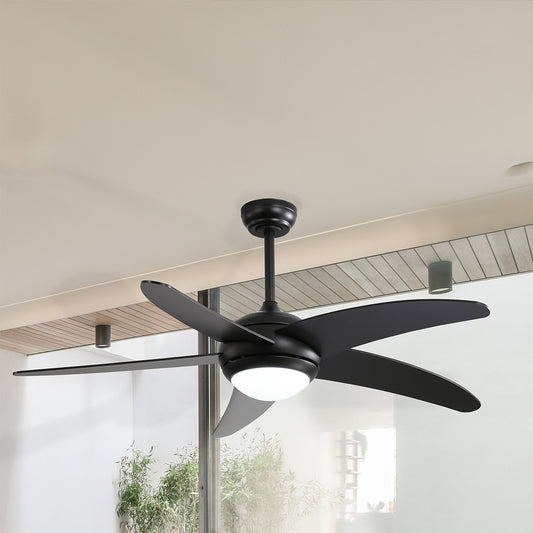 52'' Ceiling Fan LED Light DC - Black