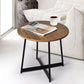 Argentia Wooden Bedside Tables Side Table Nightstand Storage Steel Legs Industrial - Brown