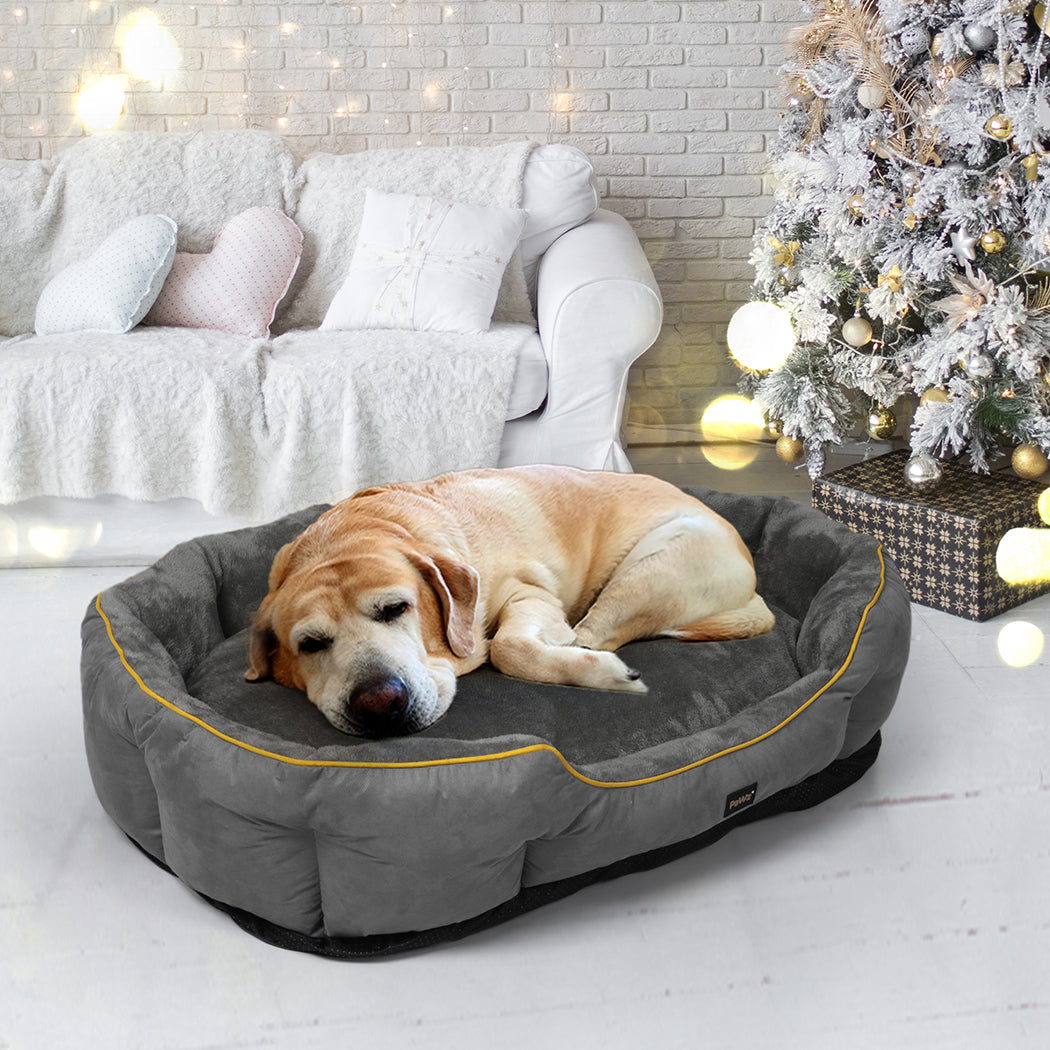 XLarge Dog Beds Electric Pet Heater Heated - Grey