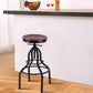 Set of 2 Versailles Bar Stools Stool Swivel Gas Lift Kitchen Wooden Dining Chair Chairs Barstools - Black & Brown