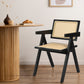 Elowen Wicker Armchair Dining Chair - Black