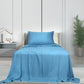 Single Dreamz 3pcs Single Size 100% Bamboo Bed Sheet Set Blue