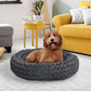 MEDIUM Dog Beds Calming Warm Soft Plush - Dark Grey