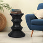 Illias Coffee Table Side Table Retro Terrazzo Round - Black