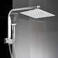 Rain Shower Head Set Silver Square Brass Taps Mixer Handheld High Pressure