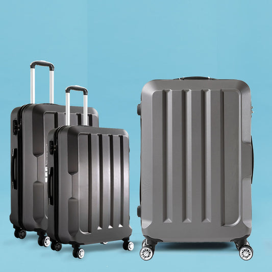 Set of 3 20" 24" 28" Luggage Sets - Dark Grey