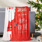 Wreathen Throw Soft Blanket Xmas Flannel Double Sided Warm Rug Fleece Decor Christmas Single - Red