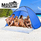 Pop Up Beach Tent Camping Portable Shelter Shade 4 Person Tents Fish Blue