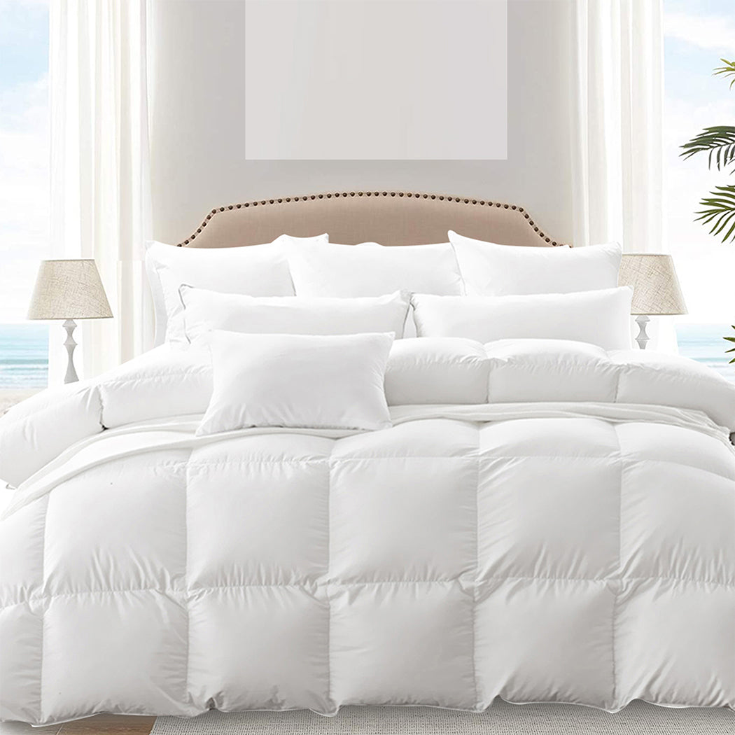 QUEEN 500GSM All Season Goose Down Feather Filling Duvet - White