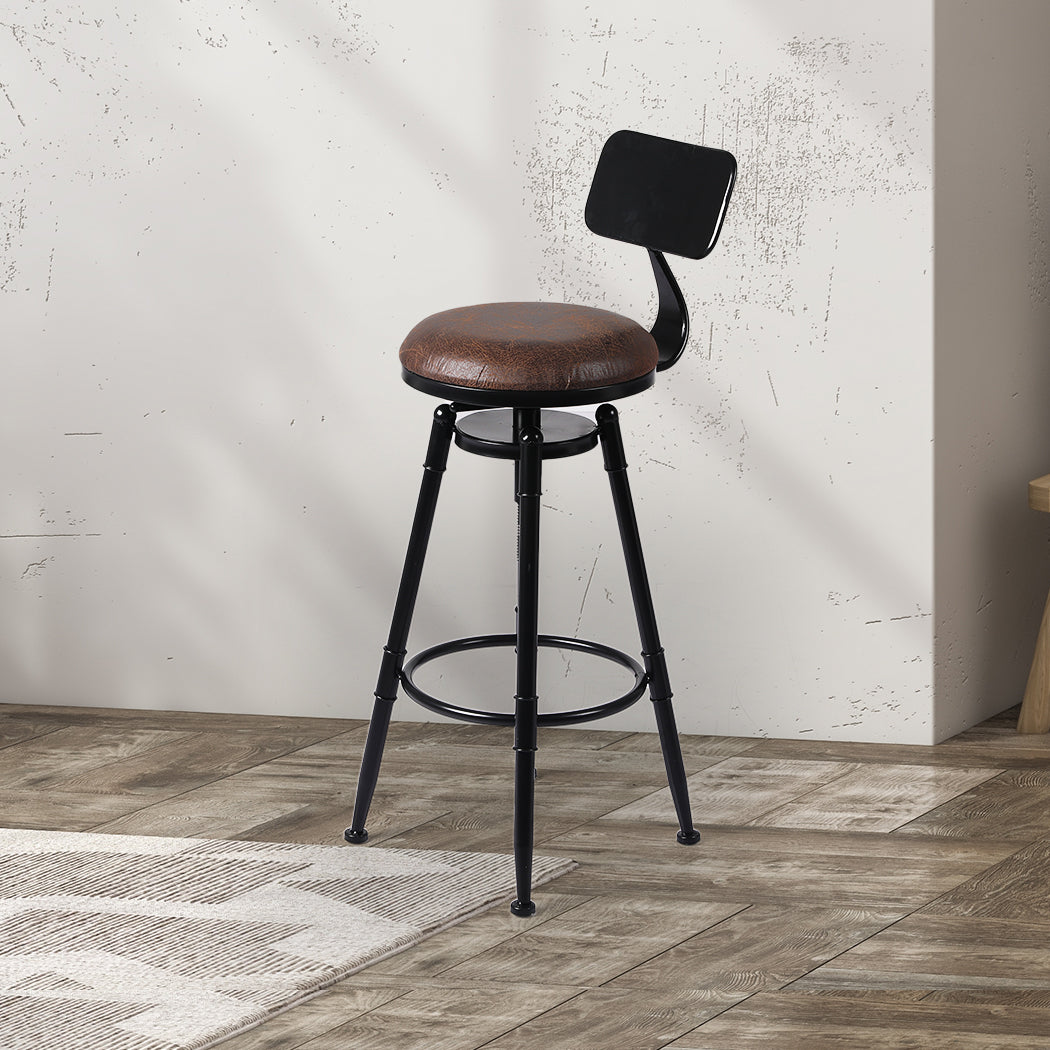 Chalcis Wooden Bar Stool - Black