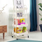 4 Tiers Kitchen Trolley Cart Steel Storage Rack Shelf Organiser White