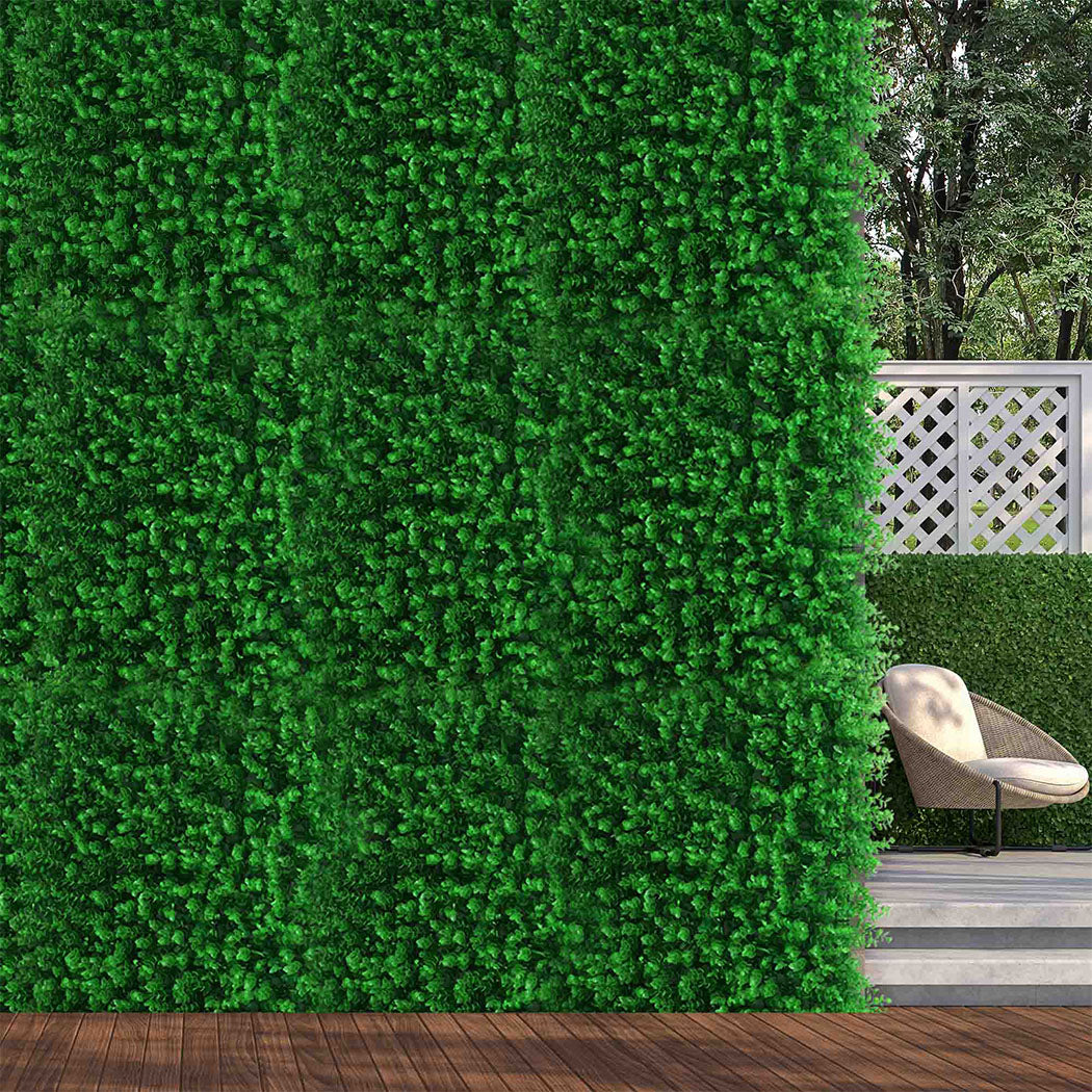 Artificial Boxwood Hedge Fence Fake Vertical Garden 10pcs