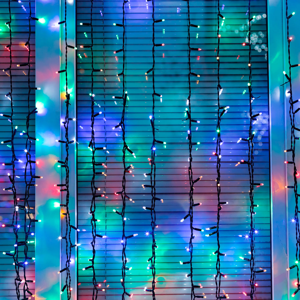 52M 500 LED Bulbs String Solar Powered Fairy Lights Garden Christmas Decor 8 Modes - Multicolour