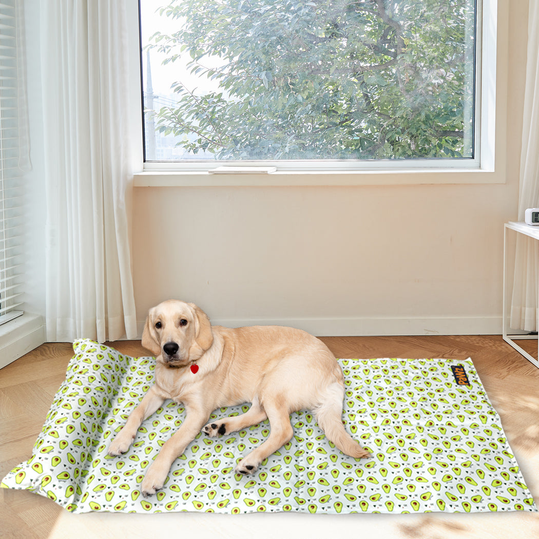 XLarge Dog Beds Pet Cooling Mat Gel Non-Toxic - Yellow