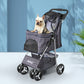 Pet Stroller 4 Wheels Dog Cat Cage Puppy Pushchair Travel Walk Carrier Pram