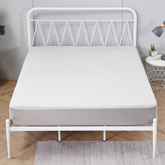 SINGLE 120gsm Mattress Protector Fitted Sheet - White