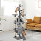 2.1M Cat Scratching Post Tree Gym House Condo Furniture Scratcher Tower - Grey