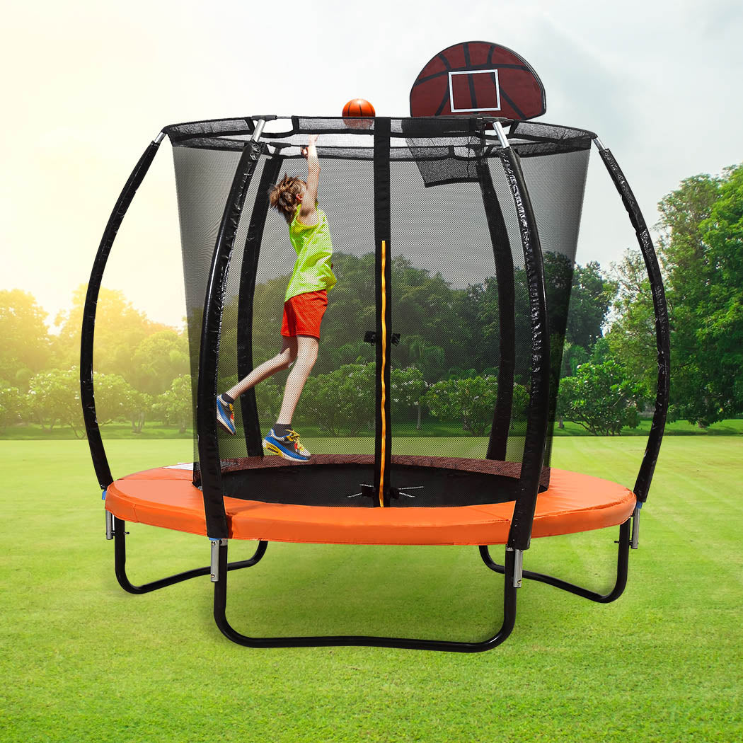 Carly 6FT Kids Trampoline Round - Orange