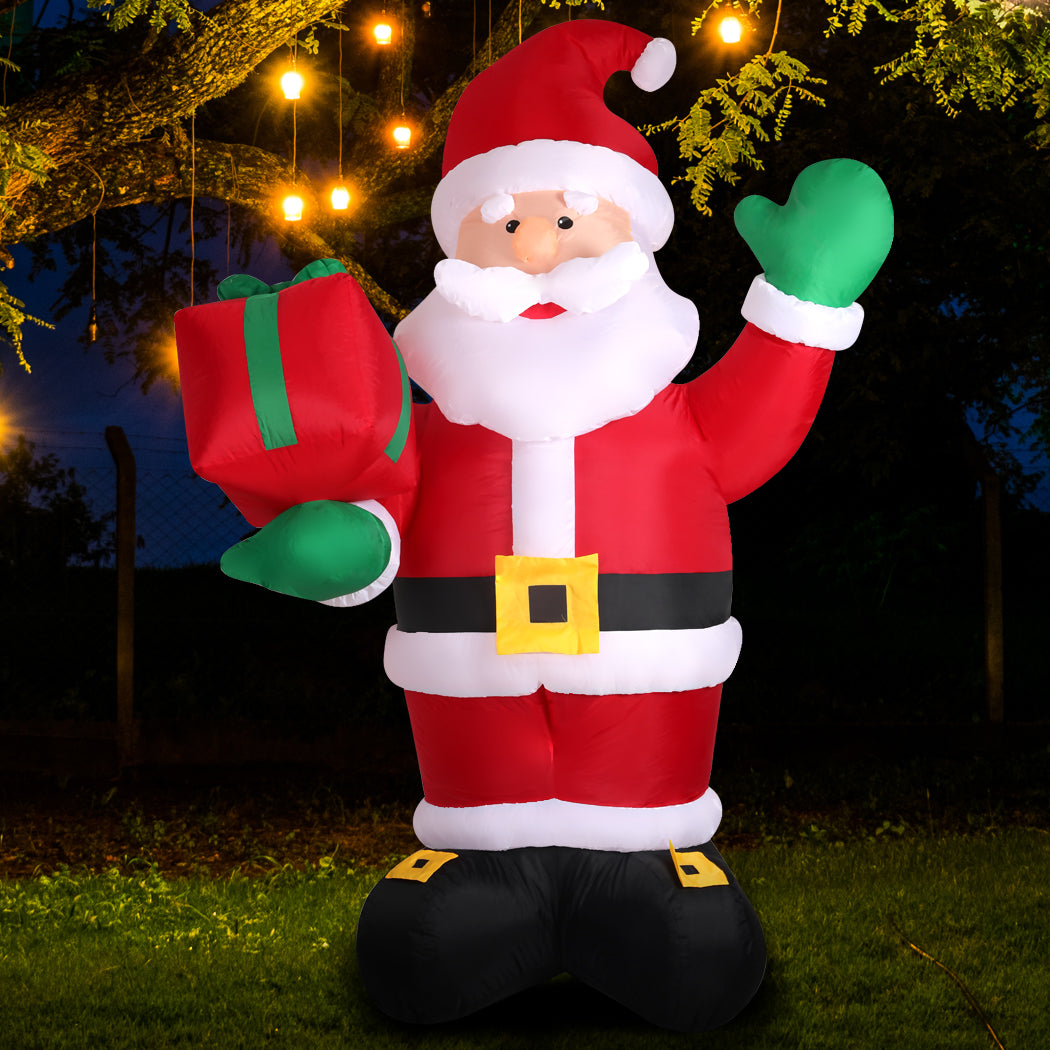 Red Santa Christmas Inflatable Outdoor Xmas Decorations - 2.4M