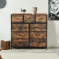 Levede Storage Cabinet Tower Chest Brown Fold