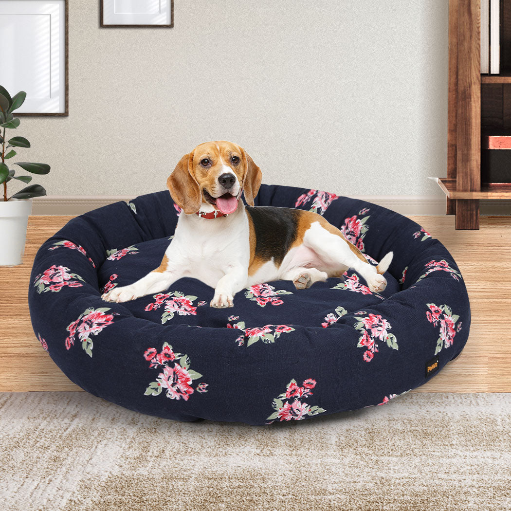 XLarge Dog Beds Washable Calming Pet Bedding - Navy