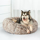 LARGE Dog Beds Pet Nest Calming Donut - Brown