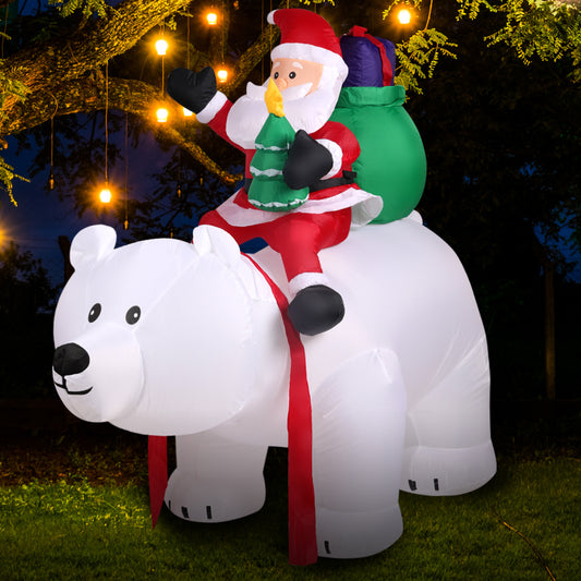 Frenzy Santa Christmas Inflatable Outdoor Xmas Decorations - 1.7M