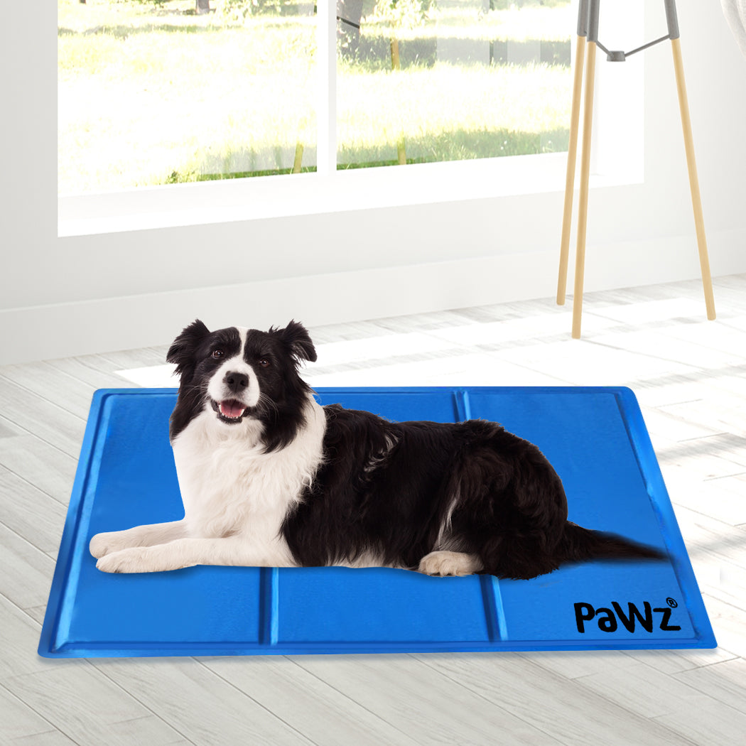 LARGE Dog Beds Pet Cooling Mat Gel Mats Cool Double 9KG - Blue