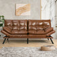 Margot 2-Seater Sofa Bed Futon Recliner Lounge - Brown