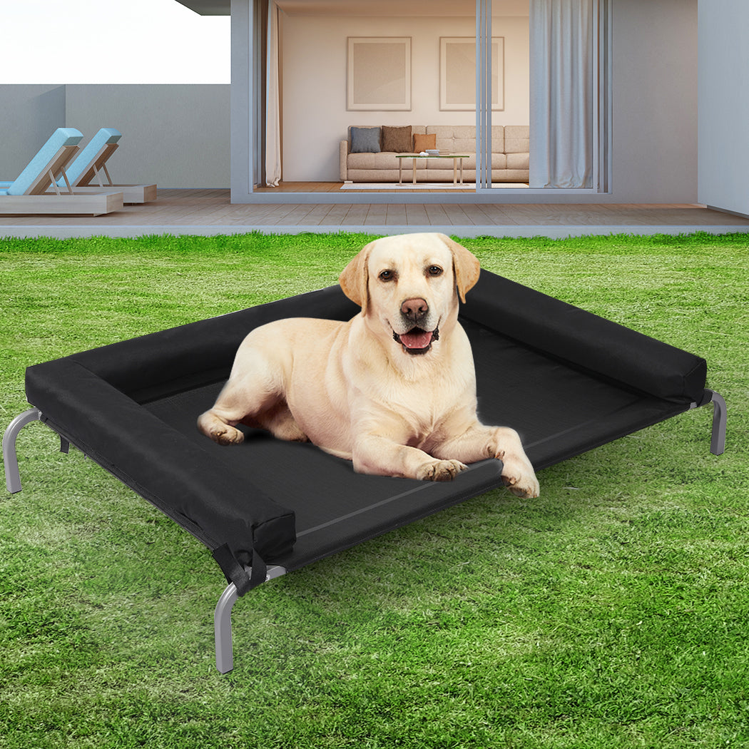 MEDIUM Dog Beds Elevated Pet Puppy - Black