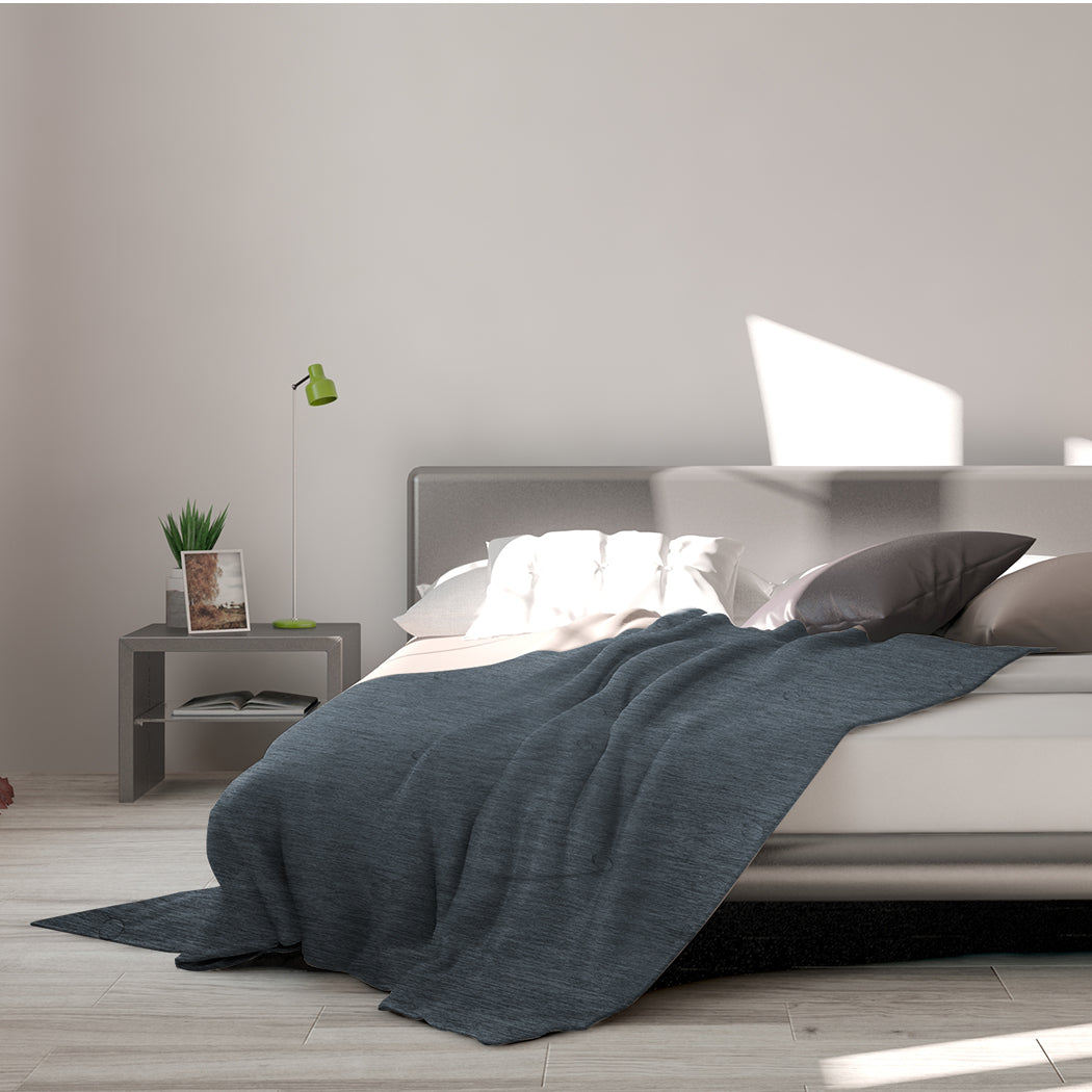 Whelan Throw Soft Blanket 240x210cm Cooling Summer - Grey