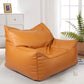 Bean Bag Chair Square Cover PU Indoor Home Game Lounger Seat Lazy Sofa Large - Brown