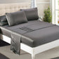 Double Dreamz Silky Satin Sheets Fitted Grey