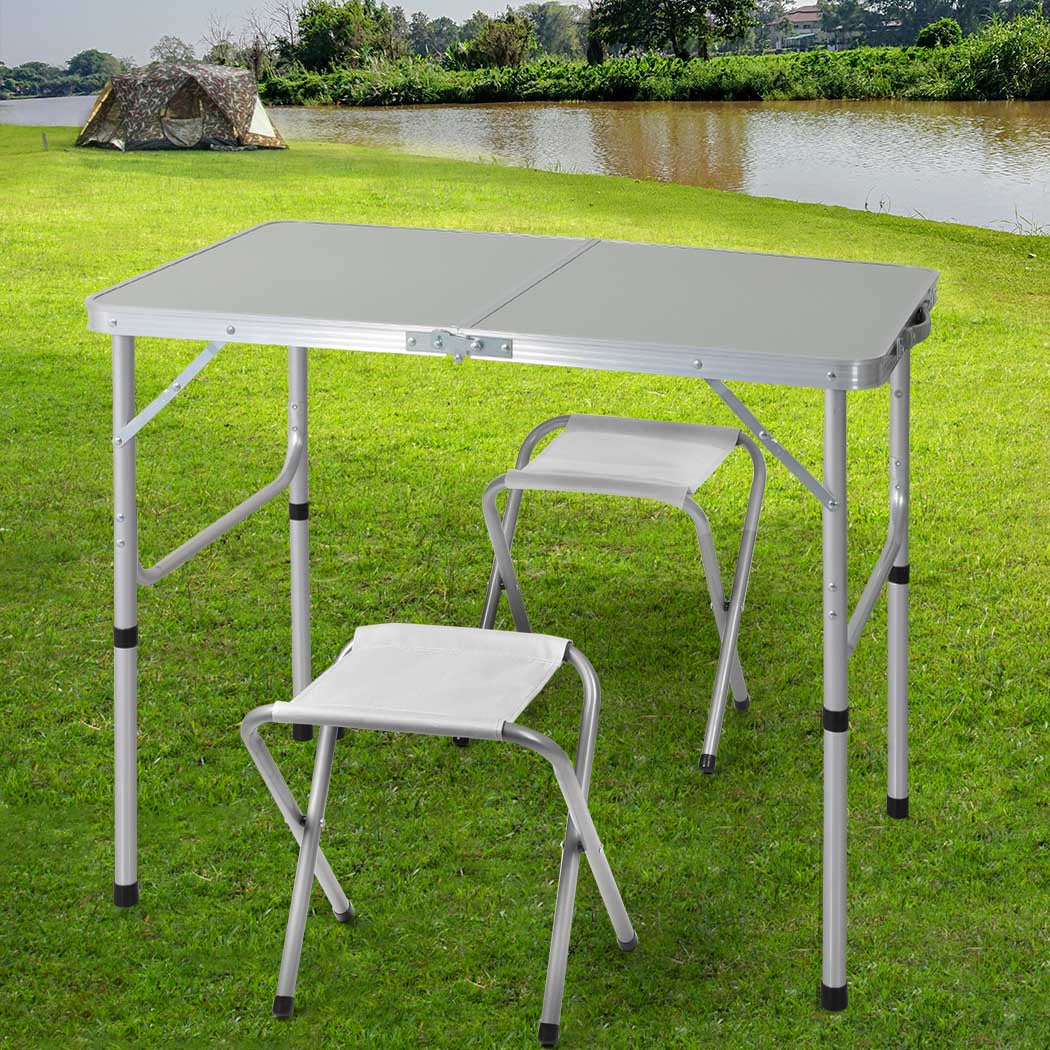 Camping Table Chair Set Folding Portable Outdoor Foldable Picnic Bbq Desk