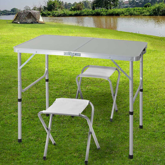 Camping Table Chair Set Folding Portable Outdoor Foldable Picnic Bbq Desk