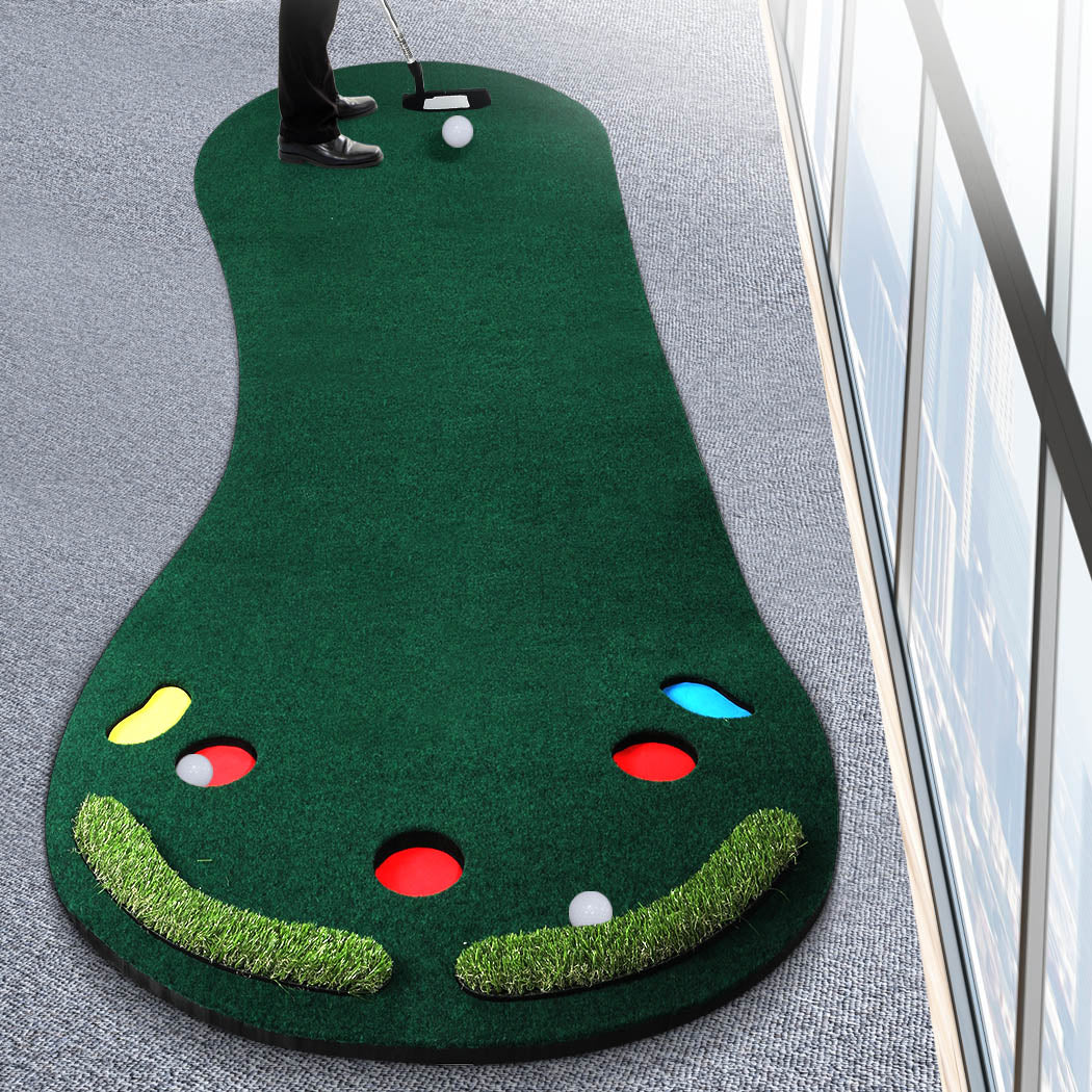 3M Golf Putting Mat Practice Training Indoor Outdoor Portable Slope Non-Skid