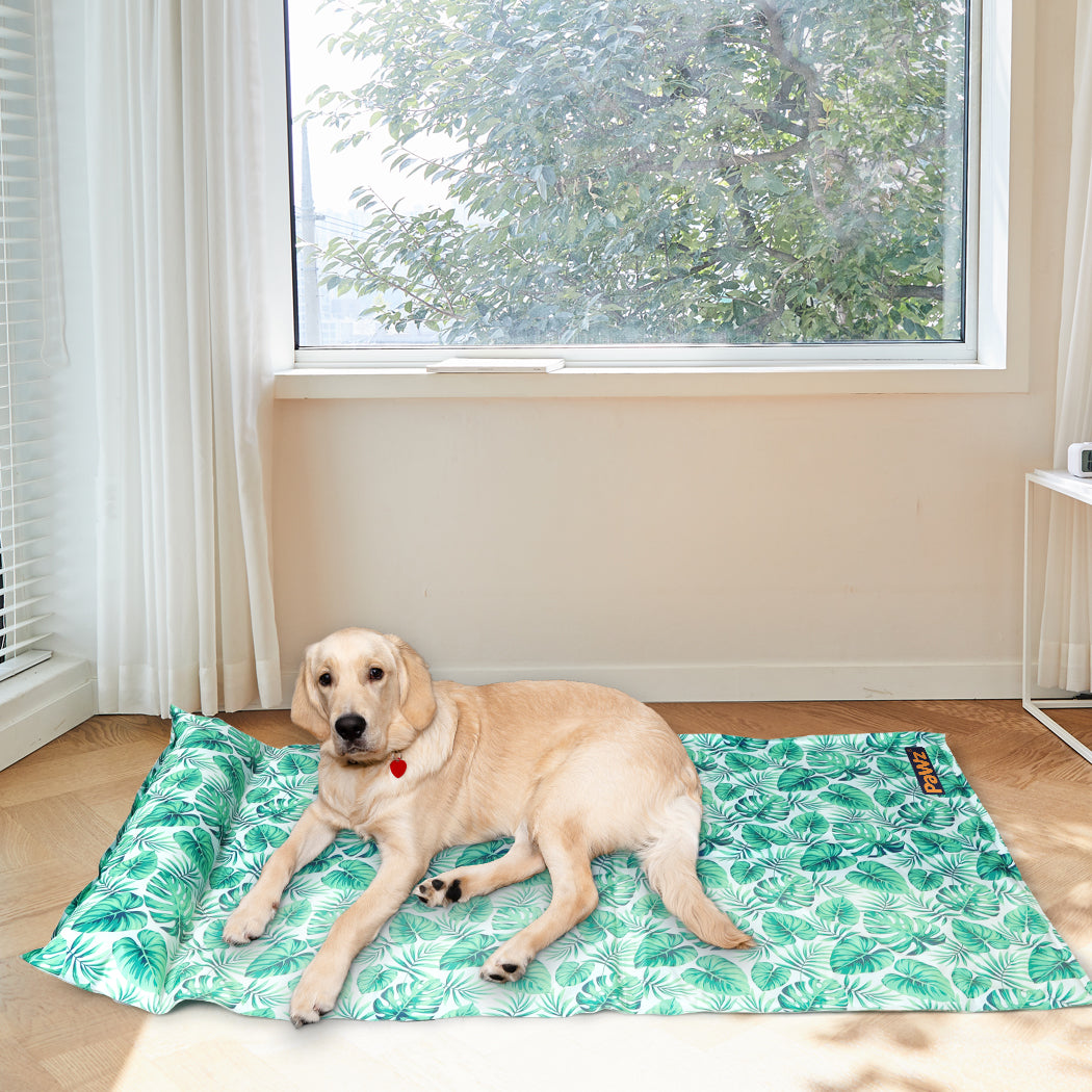 XLarge Dog Beds Pet Cooling Mat Gel Non-Toxic - Green